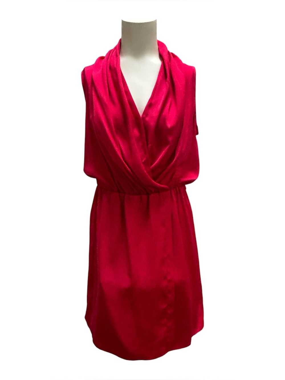 MNG Suit Red Berry Wrap Dress Womens 4